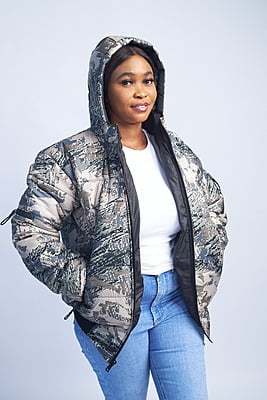 Brown Camouflage Winter Jacket(Female)